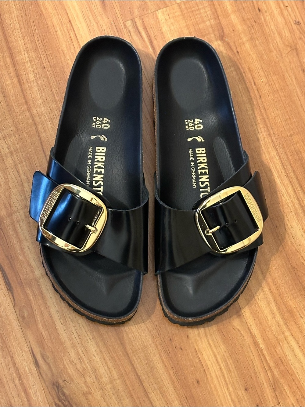 👑 BIRKENSTOCK Madrid Big Buckle Black Patent 40 👑